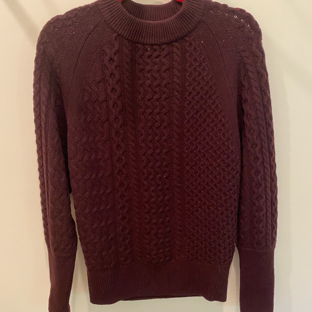 Scotch & Sofa Cable Knit Sweater - Burgundy